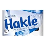 Hakle KLASSISCH Toilettenpapier– 24 Rollen, Die Sanfte Reinigung und Pflege für Wohlbefinden