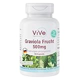 Graviola 500 mg - 90 Kapseln - Quelle für sekundäre Pflanzenstoffe | Qualität aus Deutschland von ViVe Supplements