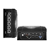 Lüfterloser N100 Mini PC Fanless Micro Firewall Appliance,12th Gen Intel Alder Lake-N100 4 x2.5Gbe i225 LAN POE In Mini Computer 8GB DDR4 RAM 256GB SATA SSD (8GB DDR4 RAM,256GB SATA SSD)