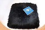 Reissner Lammfelle | NADI-30-SCH | Echtes Schaffell | hochwollig | quadratisch | 30x30cm schwarz