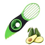 THETAG Avocadoschneider, Avocado Schneider 3 in 1 Grün Obst Schneider Küchenschneider Obstschäler für Fresh Avocado Saver in Haushalt Küche