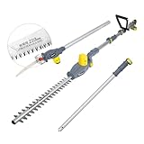 FANZTOOL 2in1 Akku Teleskop Heckenschere Hochentaster, Säbelsäge mit 20V/2Ah Li-Ion-Akku, Schnellladegerät, 45 cm Schwertlänge,Teleskopstiel bis 3,2 M. Leichtgewicht-Säge, Designed in JAPAN