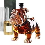 Französische Bulldogge – Whiskyglas-Deganter, große Kapazität, dekorativer Alkoholbehälter, Sammlerstück