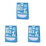 DIET-FOOD Bio Shirataki Konjak Sofort Reis Wenig Kohlenhydrate Wenig Kalorien Vegane Lebensmittel Fettfrei Sojafrei Glutenfrei Keto Freundlich Abnehmen Nudeln Reis 300 Gramm (Packung mit 3)