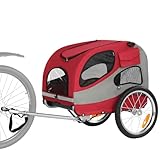 Fiximaster Hundeanhänger für Fahrrad, Fahrradanhänger für Hunde bis zu 30 kg, Faltbarer Hundeanhänger mit Sicherheitsreflektoren, Aufbewahrungstasche, Gepolstertem Innenraum und Sicherheitsleinen