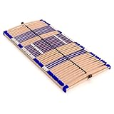 stabiler Lattenrost 100% BUCHE Lattenrahmen - nicht verstellbar, starr - SCHULTERFRÄSUNG, 7 Zonen, 44 Federleisten, Härte-Regulierung, Mittelgurt - FIX COMFORT 44® - fertig montiert (70x200cm)