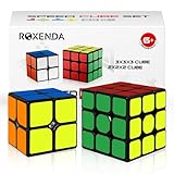 ROXENDA Zauberwürfel, Speed Würfel Set mit 2X2 3X3 Cube Originale, Speedcube mit Anleitun (Classical Sticker)