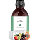 Stoffwechsel beschleunigen abnehmen Slim Pure Detox, Natürlich Leber & Körper entgiften & Abnehmen, Leber entgiften testsieger, Darmreinigungskur, Entwässerung, Detox Reinigung Flüssig 450ml Vegan