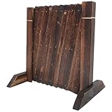 SHINEOFI Einziehbarer Holzzaun 35cm Hoch Ausziehbares Gartenspaliere Rankgitter mit Füßen Freistehend für Balkon Terrasse Außenbereich