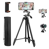 Tragbares Kamerastativ aus Aluminiumlegierung, DSLR-Stativ und Smartphone-Ständer für mobiles Live-Streaming, Fotografie und Teleskopaufnahmen, 140 cm