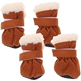 Supvox 4 Stück Haustier Schneestiefel Schneeschuhe Für Kleine Hunde Kleine Hunde Schneestiefel Schlittenhundestiefel Hunde Schneestiefel Pfotenpolsterschutz Für Hunde Schneestiefel