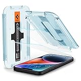 Spigen Glas.tR EZ Fit Schutzfolie kompatibel mit iPhone 14 Plus, iPhone 13 Pro Max, 2 Stück, Kratzfest, 9H Härte Folie