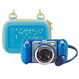VTech KidiZoom Duo Pro Bundle mit kostenloser Tasche – nur für Kurze Zeit – Kinderkamera mit 2 Kameras, Foto- und Videofunktion, Spielen, Musikplayer und vielem mehr