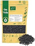 BIO Schwarzkümmelsamen ganz 200g | Nigella Sativa ägyptisch | Premium Schwarzkümmel Samen Rohkostqualität | naturrein | vegan glutenfrei | für Brot, Öl, Tee | Black Cumin Seeds | OmVeda