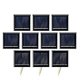 SUNYIMA 10Pcs 2V 130mA Micro SolarPanels Photovoltaik MINI Solarzellen mit Drähten Solars Epoxy Platte DIY Projekte Spielzeug 54mm x 54mm