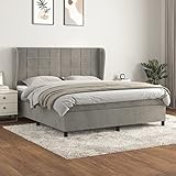 Generisch Generic Boxspringbetten ，Spannbettlaken Bettlaken，Palettenbett - Geeignet für Zuhause, Hotels und Wohnungen, (Light Grey, 180 x 200 cm, Block with Squares)