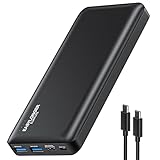 EASYLONGER Laptop Powerbank 26800mAh/96.48Wh PD 65W Schnelllade Powerbank Externe Akkupack USB C Powerbank für MacBook, Phone, iPad, Lenovo, HP Dell