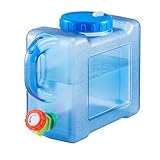 Trintion Wasserkanister mit Hahn und Schraubdeckel Wasserbehälter Trinkwasser Behälter, Wassertank für Wandern Camping Picknick Wohnwagen (5L)