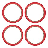 Generisch 4 Rollen Kleider Drapierpapierklebeband Selbstklebend Rot Multifunktionales Bastel und Markierungsband für Selbstgemacht Bekleidungspositionierung und Kreative Handarbeiten