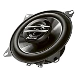 Pioneer TS-G1020F 10 cm 2-Weg-Koaxiallautsprecher Set mit 2 Lautsprechern (je 210 W max., 30 W Sinus), kraftvoller Klang, hoher Wirkungsgrad, 43 mm Einbautiefe, 106 mm Einbauausschnitt, mit Gitter
