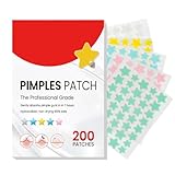 Pimple Patches, 200 Stück Pickel Patch Set, Pickel Patch Mit Teebaumöl Und Salicylsäure, Pickel Patches Wasserdicht, Kann Akne Schnell Loswerden, für alle Hauttypen, Mehrfarbig