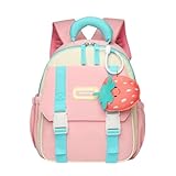 Generisch 2026 Kinderrucksack, leicht, für den Kindergarten, Jungen Mädchen, Farbblock-Design, robuster Reise-Tagesrucksack, kleine Büchertasche (One Size)