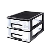 1 Stück 2 Schubladen Aufbewahrungsschrank Transparente Aufbewahrungsschublade Kunststoff Schublade Typ Schrank Aufbewahrungsbox Lagerregal Lagerregal Lagerregal für Büro Schlafzimmer Wohnzimmer