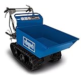 Scheppach Ketten-Dumper DP4500 | 400 kg Zuladung | 5,5 PS | 3X Vorwärts- / 1x Rückwärtsgang | Kettenantrieb/Steigung bis 30° | Kippfunktion | Kettendumper | 4-Takt Benzin Motor mit 196ccm | Dumper