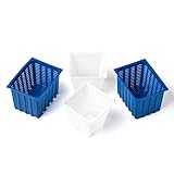 Käseformen-Set für Käseherstellung, Lab, Käseformen, Weichkäse, Käseherstellung, Lab, Käseherstellung, Ricotta, 0,4 kg Volant, Ziegelweiß, Blau