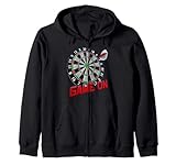 Dartscheibe Bullseye Kapuzenjacke