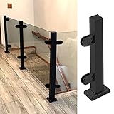 Balustradenpfosten für stabile Unterstützung, 105 cm Eckpfosten mit Höhe 105 cm, Schwarz, 100 Stück