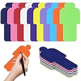 TETEWEVER 200 Stück Bunt Moderationskarten Set Moderationskoffer Mensch 10 Farben Präsentationskarten Bunte Karteikarten Metaplankarten Set für Büro Schule Präsentation Vortrag (20 x 8 cm)