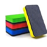 Whiteboard Schwamm 4 Stück, Whiteboard Schwamm Magnetisch, Trockener Radiergummi mit Dickem Filzpad Trockenreinigung auf vielen Oberflächen, Whiteboard Eraser für Whiteboards Tafeln Glas (4 Farben)
