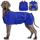 MIGOHI Hundejacke Wintermantel - Reflektierend für Große Hunde, Jungen Mädchen - Haustiermantel für Wandern Camping - Labrador Pit Bull - Blau, 3XL
