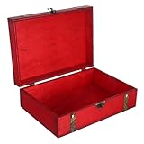 TOYANDONA Vintage Holzkiste mit Schloss Robuste Holztruhe für Schmuck und Dokumente Dekorative Aufbewahrungsbox im Retro stil Großer Organizer für Heimdekoration und Geschenkidee