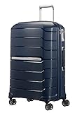 Samsonite Flux - Spinner M, Erweiterbarer Koffer, 68 cm, 75/85 L, Blau (Navy Blue)