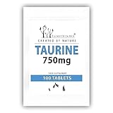 TAURIN - Forest Vitamin - Taurine 750mg - 100 Tabletten - Vorrat für ca. 2 Monate - Nahrungsergänzungsmittel - Energie und Stimmung, Regeneration