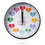 GBKDQQ Kinder Wanduhr ohne Tickgeräusche: 20cm Lernuhr kinderwanduhr Kinderzimmeruhr für Mädchen und Jungen für Kinderzimmer, Küche, Wohnzimmer, Schlafzimmer, Büro