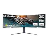 LG Electronics 49GR85DC-B UltraGear Curved Gaming Monitor 49' (123,8 cm), Dual QHD, LED LCD, 5120 x 1440, 32:9, 95% DCI-P3, HDR10, DisplayHDR 1000, 1 ms GtG, 450 cd/m², 240 Hz - Grau