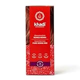 khadi REINES HENNA Pflanzenhaarfarbe - Haarfarbe für aufregendes Orangerot bis zu intensiv leuchtendem Flammenrot - 100% pflanzlich - 100g