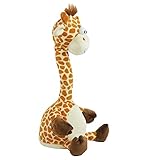 Kögler 76500 - Labertier Giraffe Gertrud, ca. 30 cm groß, nachsprechendes Plüschtier mit Wiedergabefunktion, plappert alles witzig nach und bewegt sich, batteriebetrieben