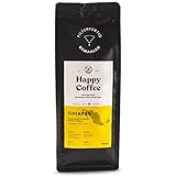 Happy Coffee CHIAPAS Kaffee Gemahlen (Bio) 🌱 Schokoladig, mild & säurearm ✔ Aus fairem Direkthandel - 500g Gemahlener Kaffee für Filterkaffeemaschinen, French Press und Handfilter