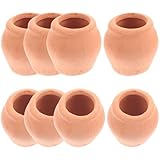 Toddmomy 8Stücke Mini Terracotta Pflanzentöpfe Lustige Keramik Blumentöpfe für Sukkulenten Kompakte Pflanzgefäße und Bürodekoration