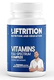 LIFTRITION Multivitamin Komplex, Premium-Vitamine und Mineralien, 25+ Nährstoffe, Mit Magnesiumbisglycinat, K2 MK-7, Traubenkern- und Olivenblattextrakt, Vegan, Made in Bavaria