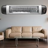 Mursche Heizstrahler Terrasse Infrarotheizung - 2500W Infrarot Strahler Outdoor mit Fernbedienung Elektrisch Wärmestrahler Bad Wandmontage