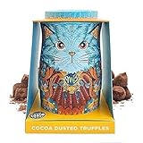 Monty Bojangles Spirit Blue Schokoladentrüffel (135g) Truffle Pralinen mit Kakao bestäubt Pralinen, Schokolade individueller Sammlerdose mit Katzen-Design, Geschmack Coconut Crush