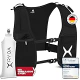 RYDA ACTIVE® Laufweste Damen & Herren | Ultraleicht, reflektierend & universell verstellbar | mit Trinkflasche & Sicherheitsetikett | ideal für Joggen, Laufen, Trail, Marathon & Wandern