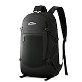 Rucksack Herren,Trekkingrucksack,Wanderrucksack 30L,Ultraleicht,Daypack,Reiserucksack,Wasserabweisend mit Trinkblasen-Halterung Durchlüftete Fronttasche und für Gehstöcke(Schwarz)