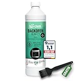 bio-chem Backofenreiniger EXTRA STARK 1000ml Gel Paste inkl. Pinsel I Selbstarbeitender Fettlöser für Backofen, Herd & Grill | Löst Eingebranntes ohne Aufheizen, Schrubben & Gerüche I Made in DE