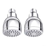Oniissy Hochdruck-Duschkopf für Badezimmer, Wandhalterung, fester Regenduschkopf, 41 Düse, einstellbar, wassersparender Durchflussbegrenzer, ABS, Chrom, für Niederdruck, Innen- und Außenpools (2 Stück